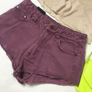 Nasty Gal Purple Daisy Dukes